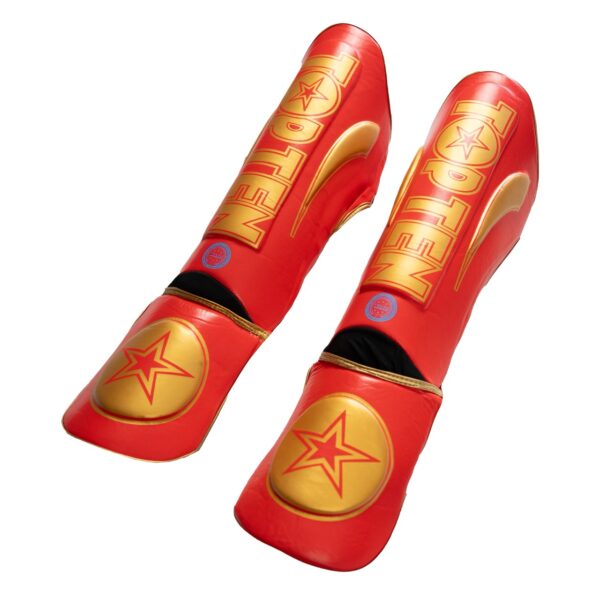 Schienbeinschoner K1 „SuperLight“ WAKO – Rot/Gold | TOP TEN