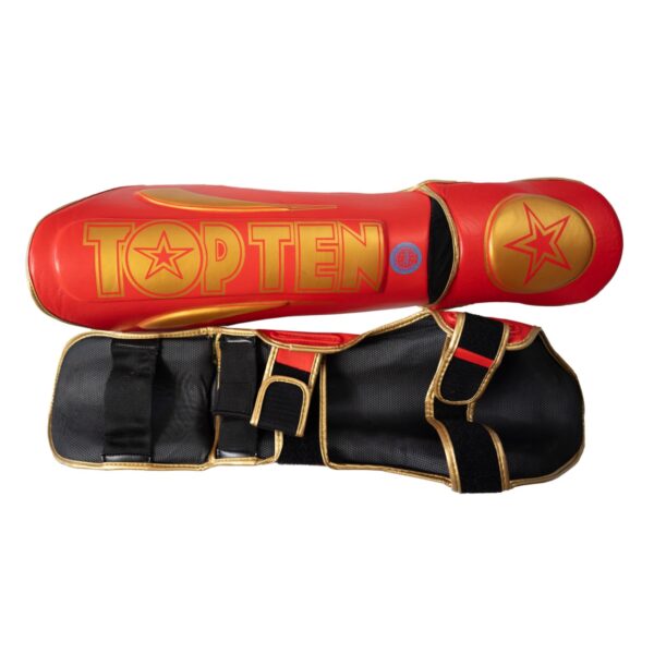 Schienbeinschoner K1 „SuperLight“ WAKO – Rot/Gold | TOP TEN – Bild 3