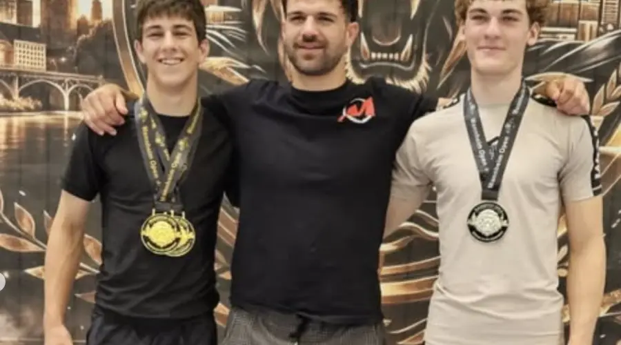 Athleten des Martial Arts Sports Center Grünstadt bei den Mannheim Open im Brazilian Jiu Jitsu nach erfolgreichen Gi und No-Gi Wettkämpfen.